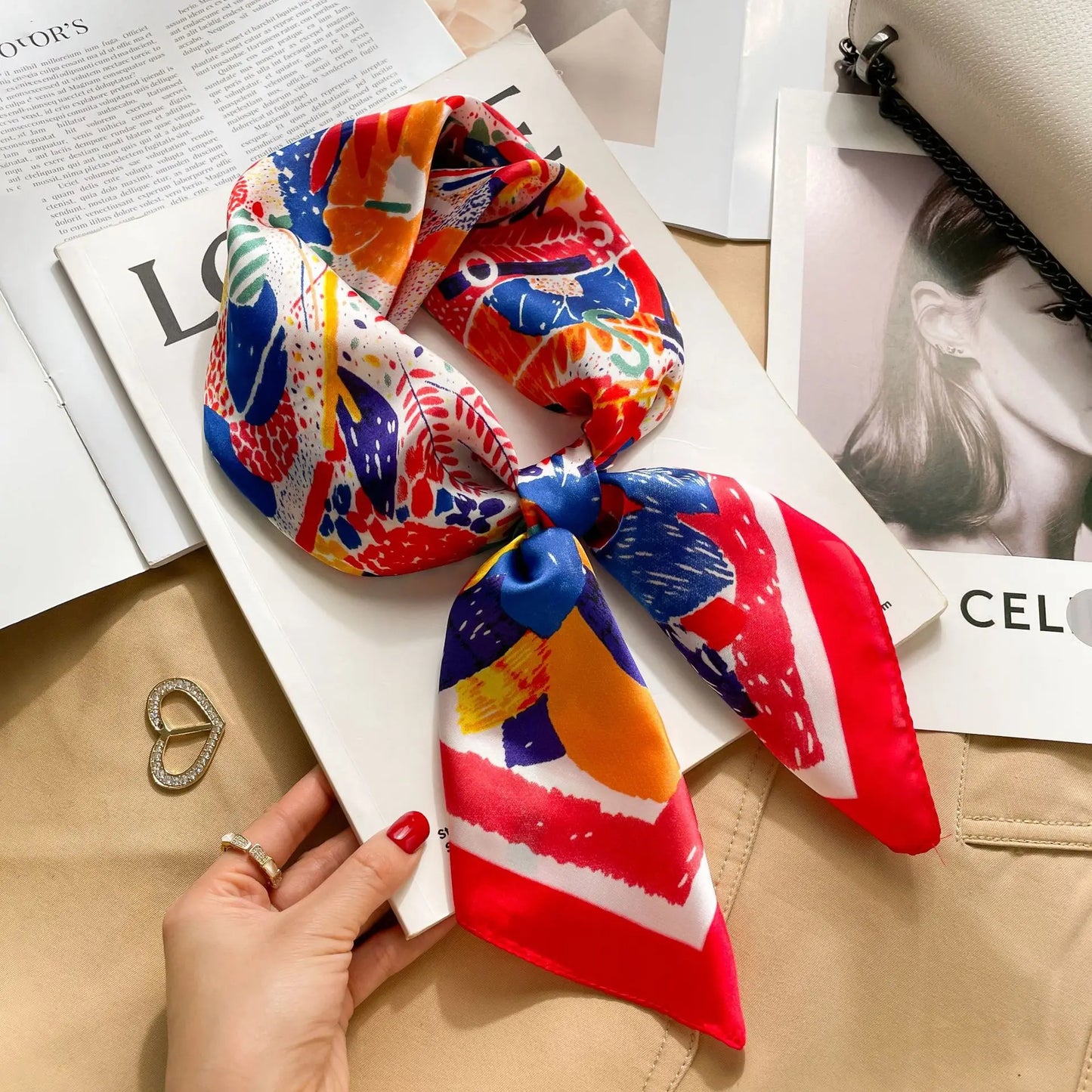 2025 New Printed Scarf Square Shawl