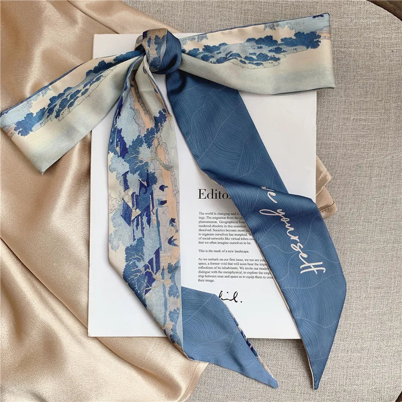 French Bow Tie Satin Scarf