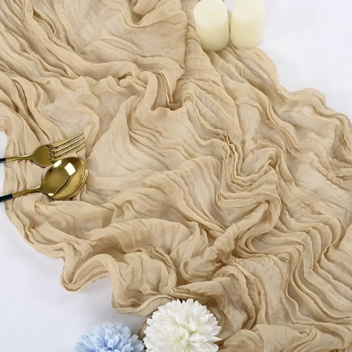 Rustic Gauze Table Runner