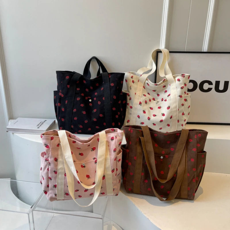 Sweet Strawberry Shoulder Tote bag