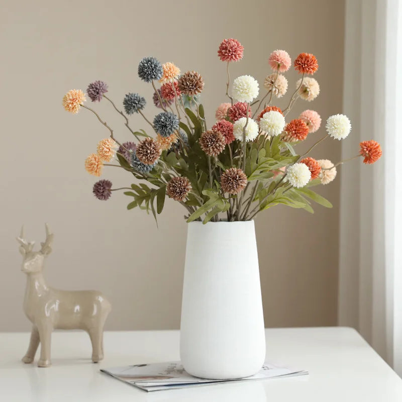 5 Heads Artificial Flower Bouquet Silk Dandelion