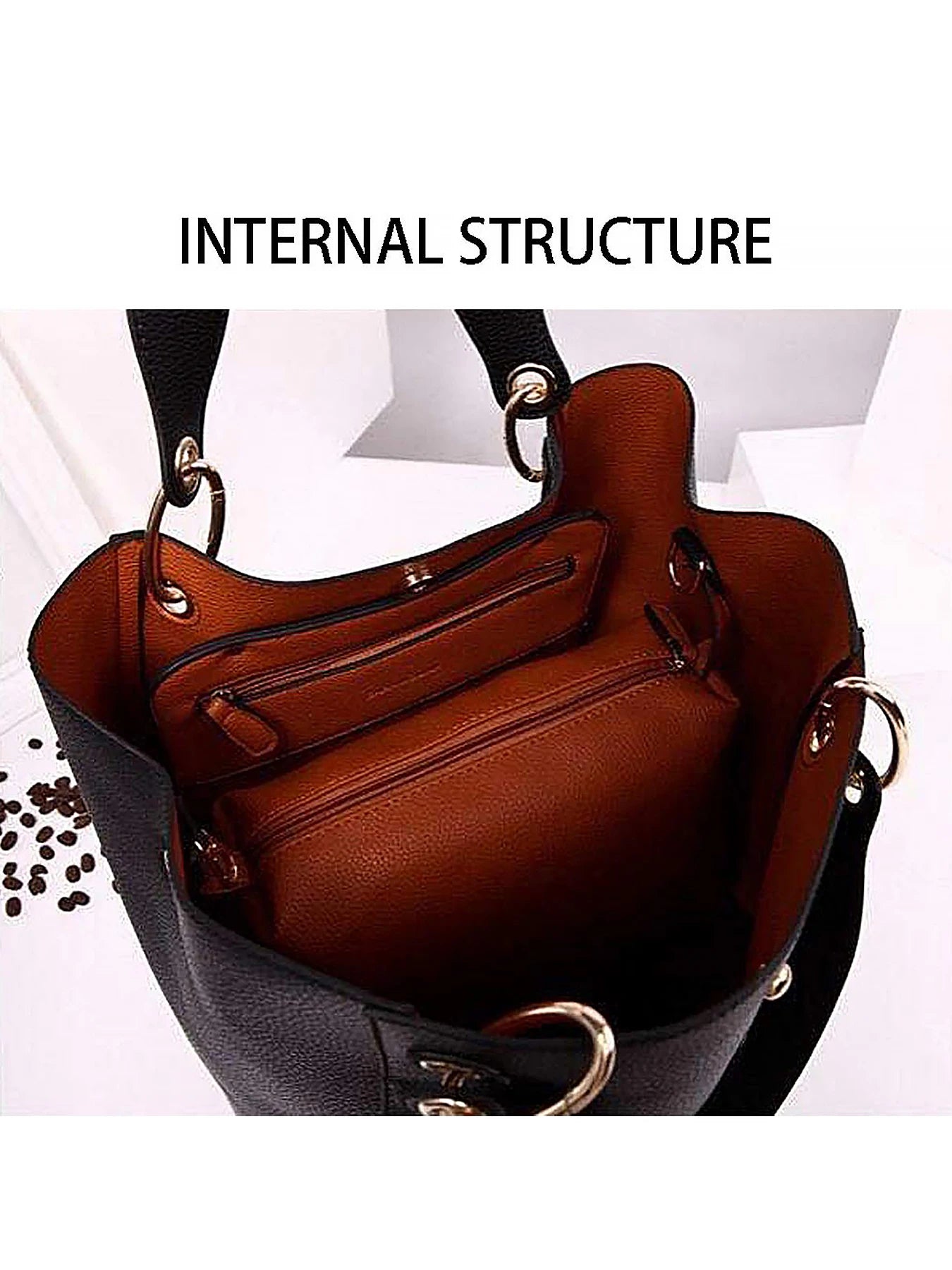 Elegant Large Tote Bag – PU Leather Waterproof Shoulder Bag for Women