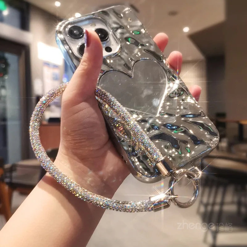 Luxury Full Diamond Phone Lanyard – Light Luxury Wrist Keychain