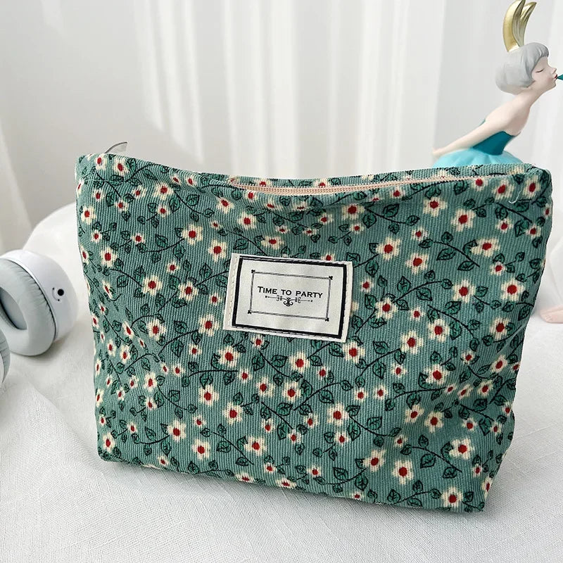 New Flower Printed Makeup Pouch