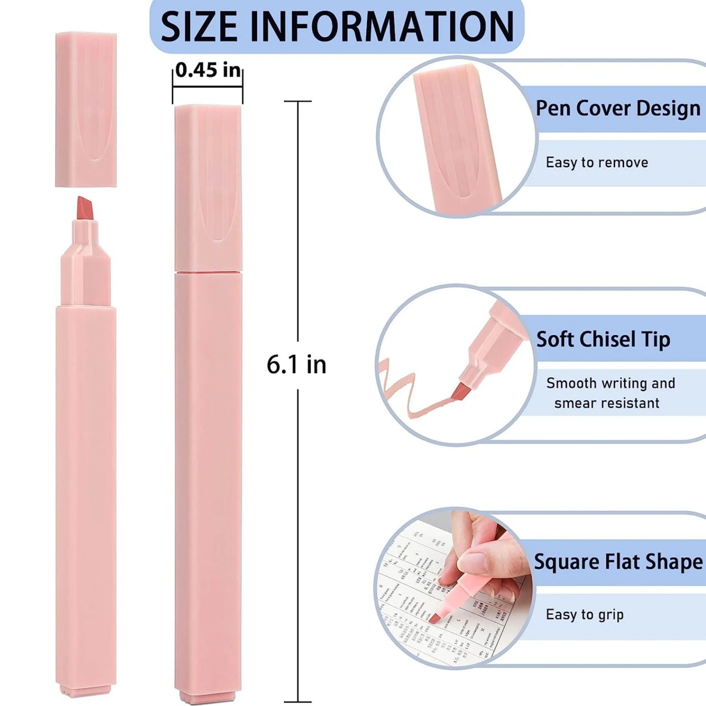 Pastel Fluorescent Highlighter Set