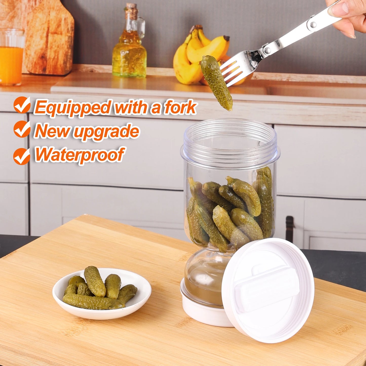 New Olive Container Hourglass Jar