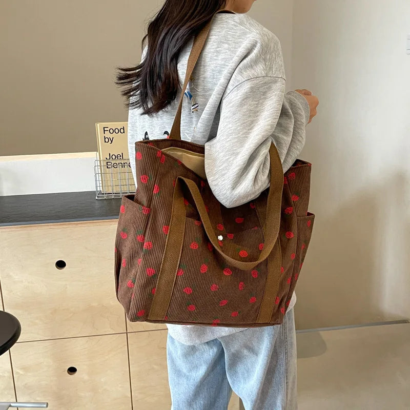 Sweet Strawberry Shoulder Tote bag
