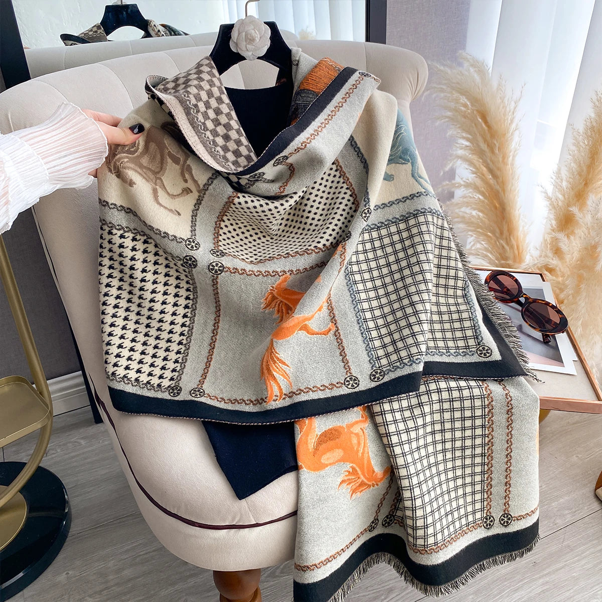 New Luxury Two-Sided Jacquard Scarf
