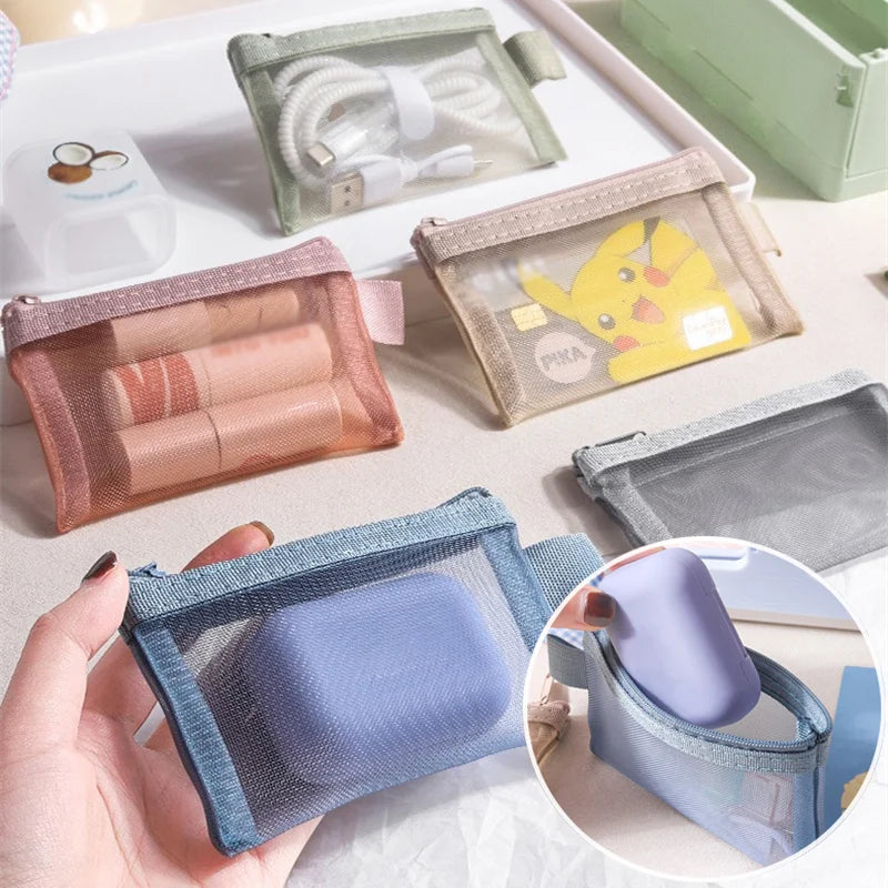 Pastel Mesh Small Pouch