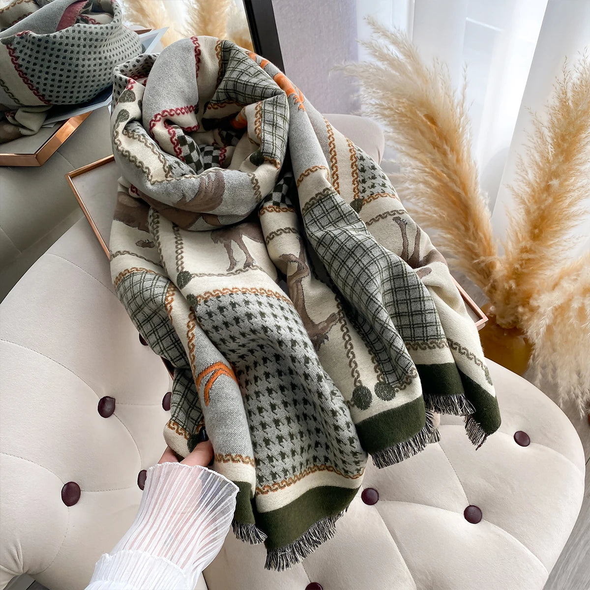 New Luxury Two-Sided Jacquard Scarf
