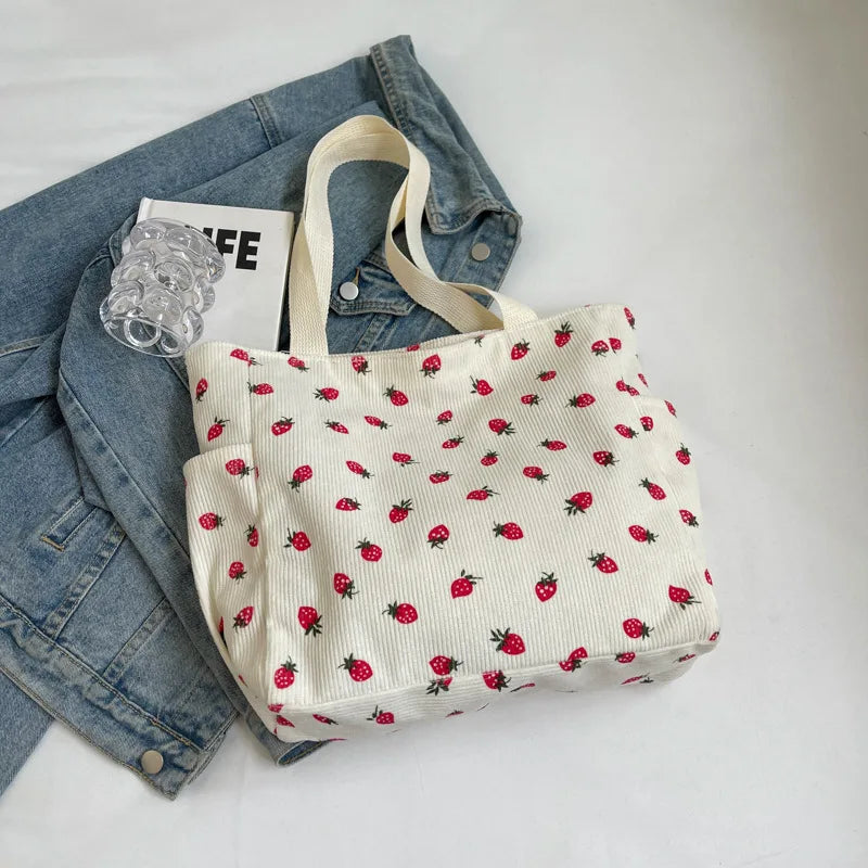 Sweet Strawberry Shoulder Tote bag