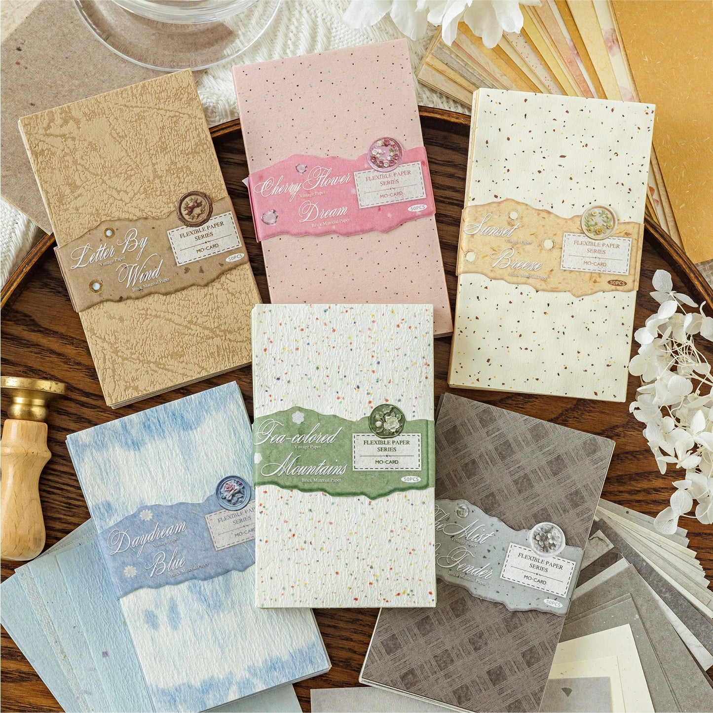 50 Pastel Texture Scrapbook Paper