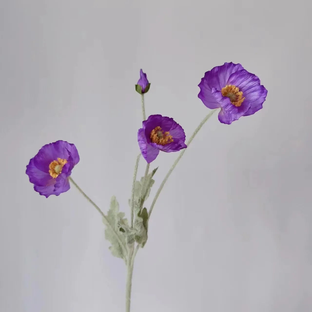 Paperpetals Artificial Silk Poppy Flowers – Long Stem Bouquet