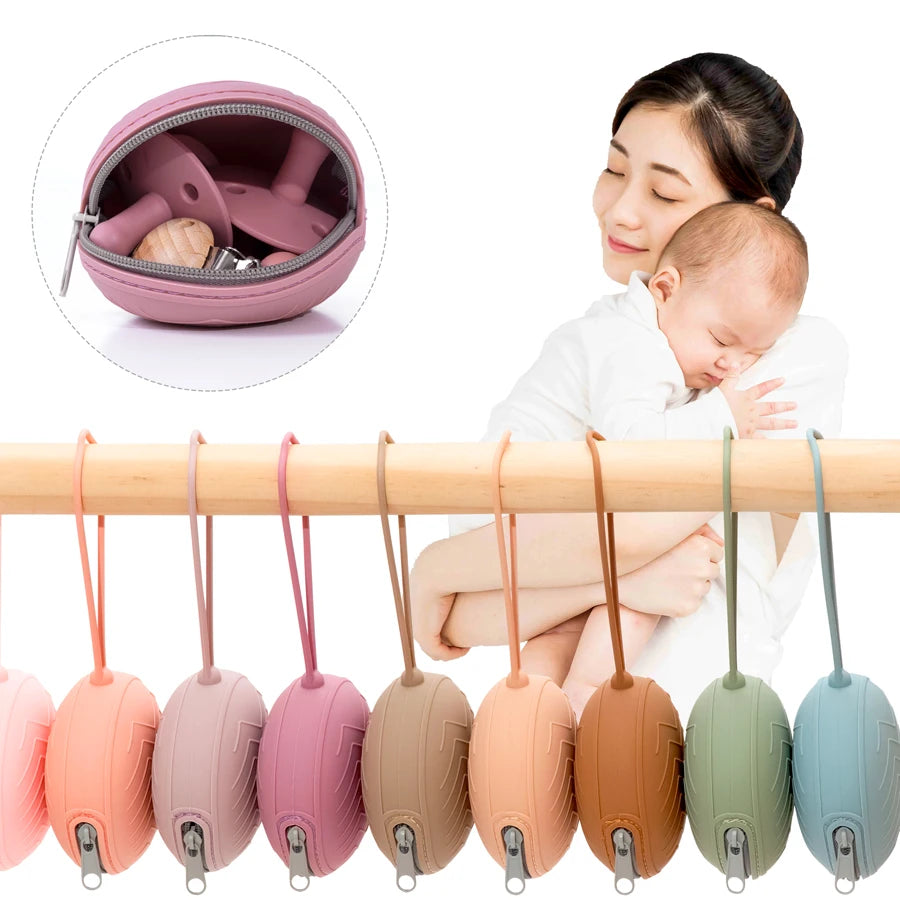 New Silicone Baby Pacifier Holder & Multi Storage Case