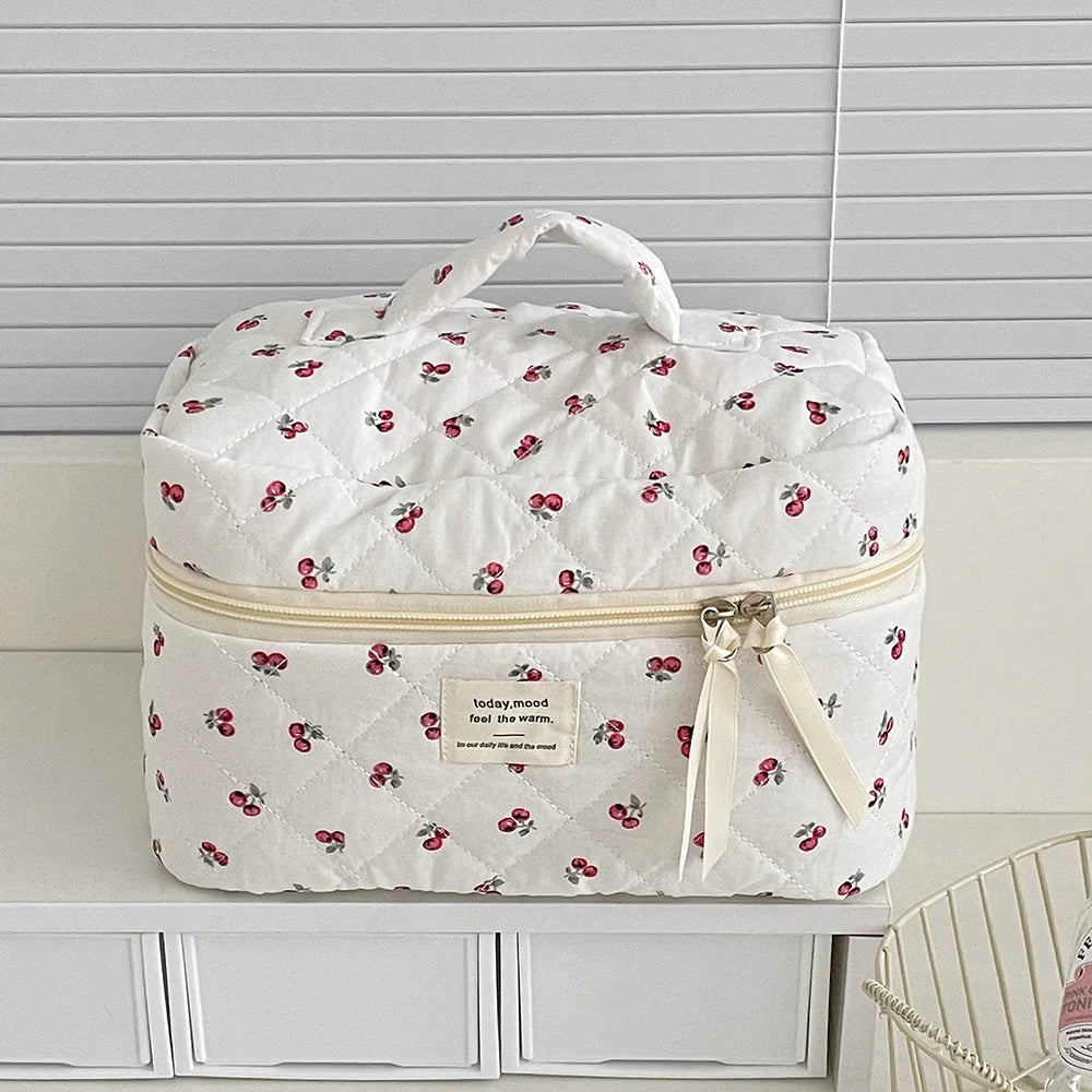 Cherry Tote Makeup Pouch