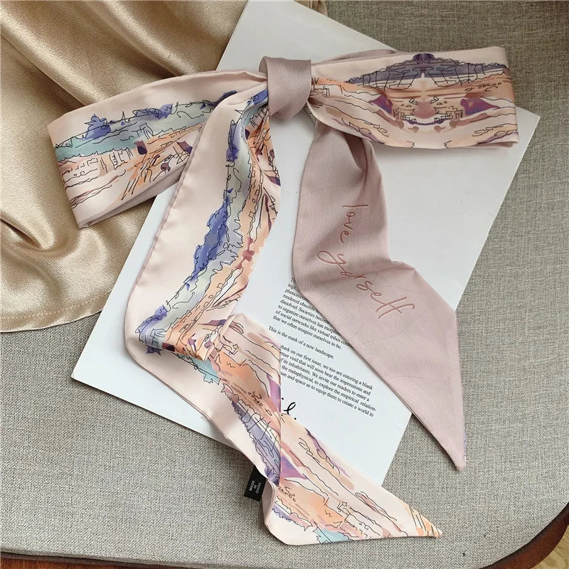 French Bow Tie Satin Scarf