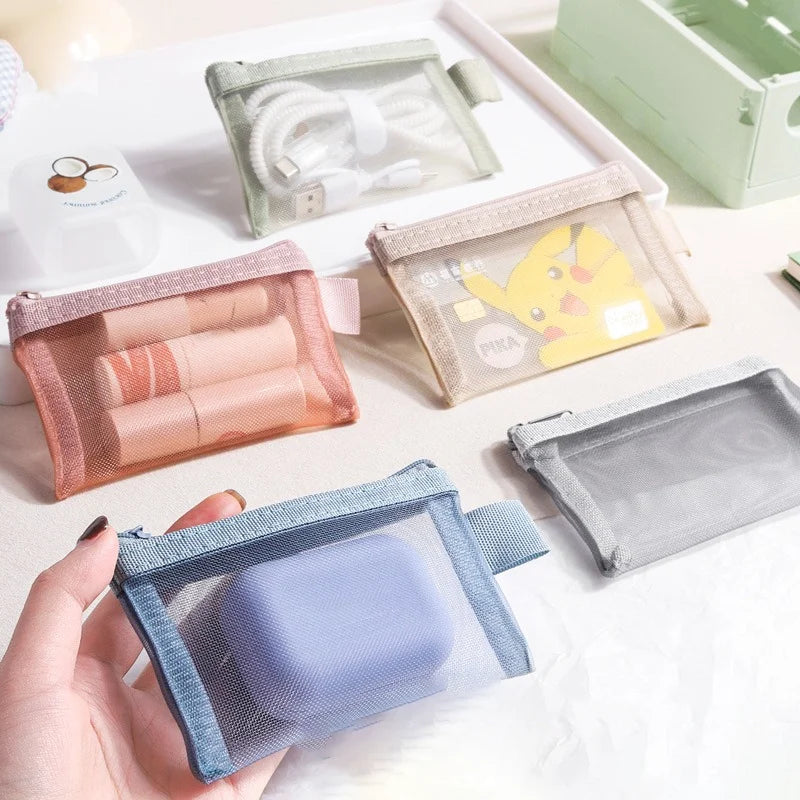 Pastel Mesh Small Pouch