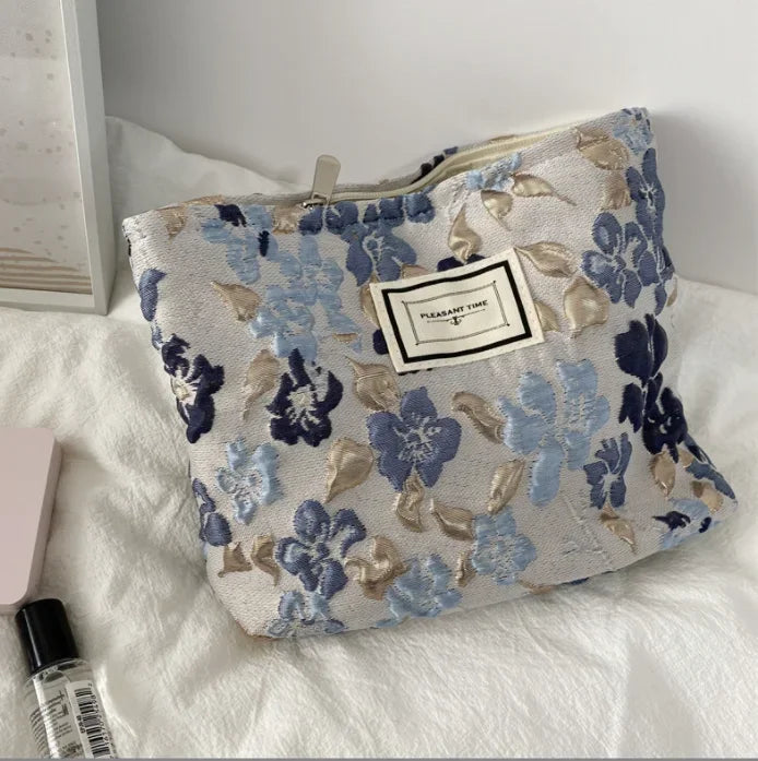 New Flower Printed Makeup Pouch