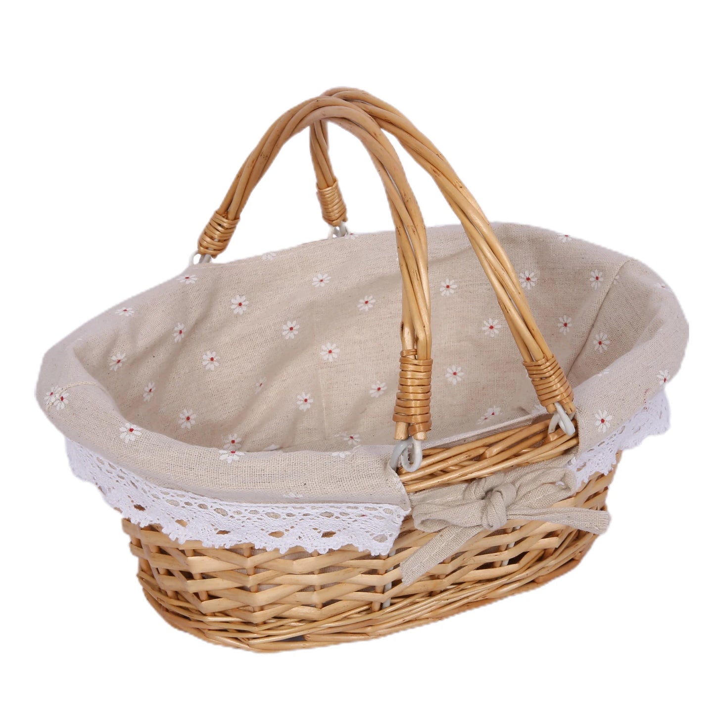 New Handmade Wicker Picnic Basket