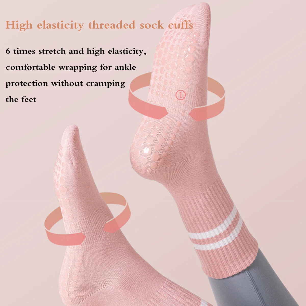 Pilates Yoga Socks with Grips