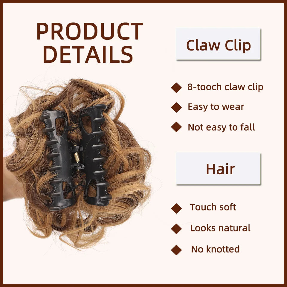 Synthetic Messy Bun Claw