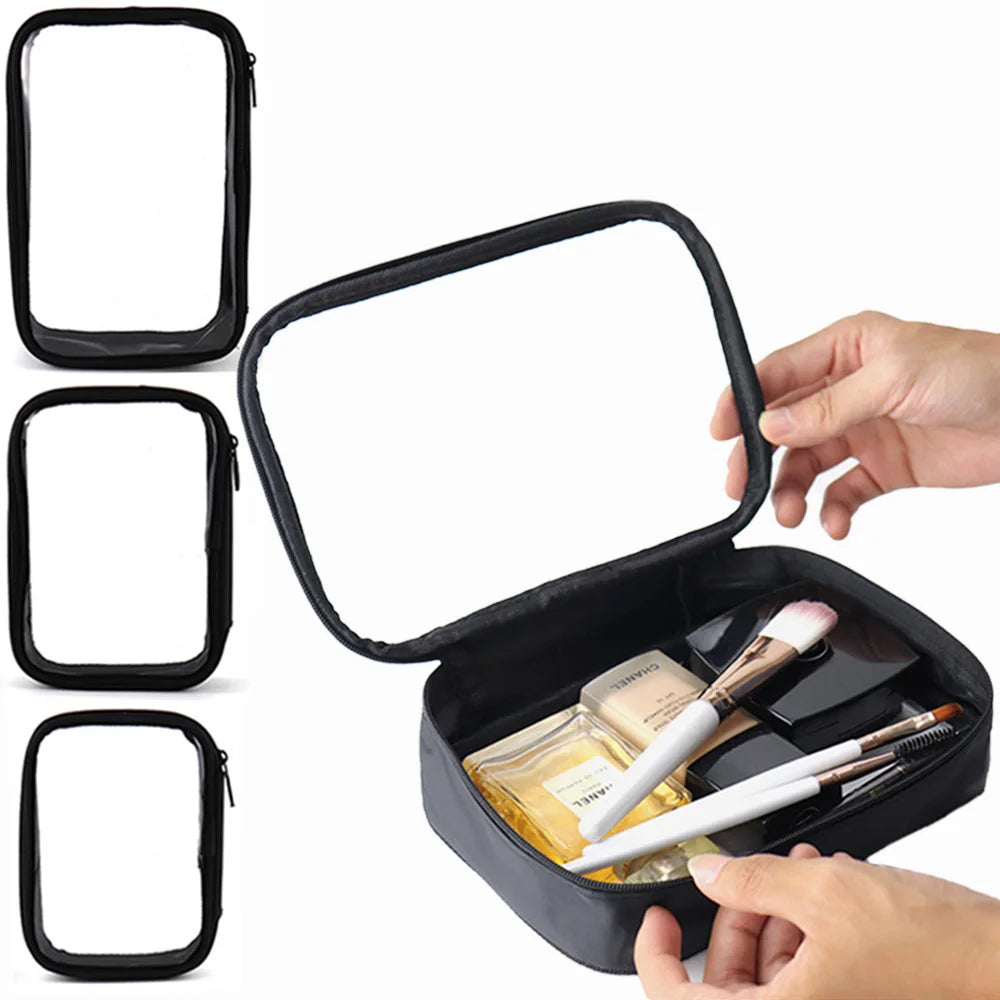 Clear Waterproof Makeup Bag – TSA Approved Travel Cosmetic Organizer