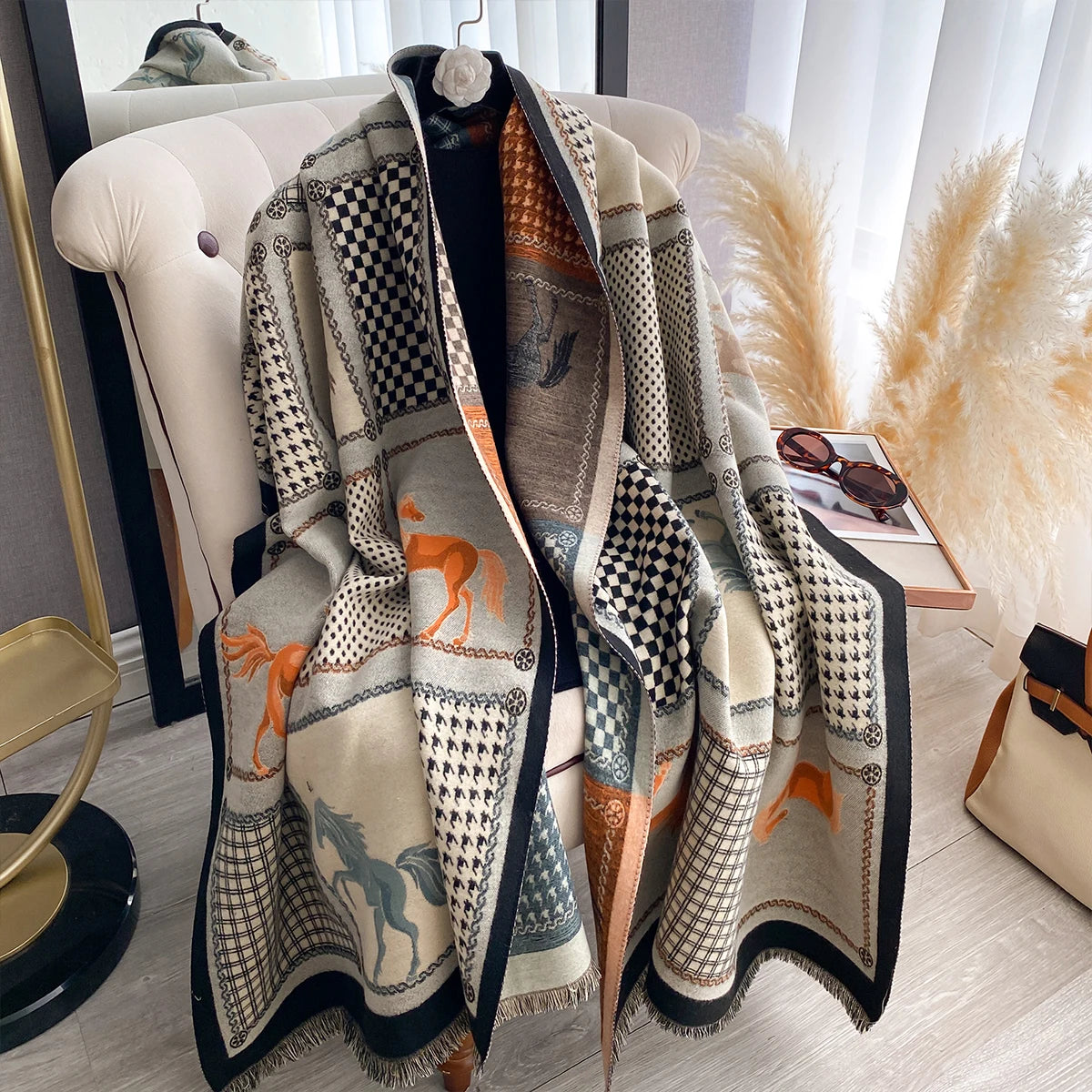 New Luxury Two-Sided Jacquard Scarf