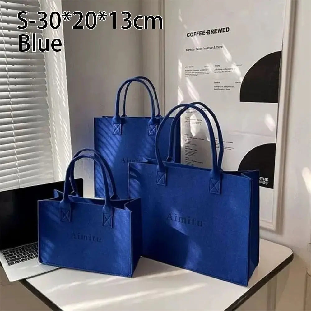 Neutral Felt Tote Bag