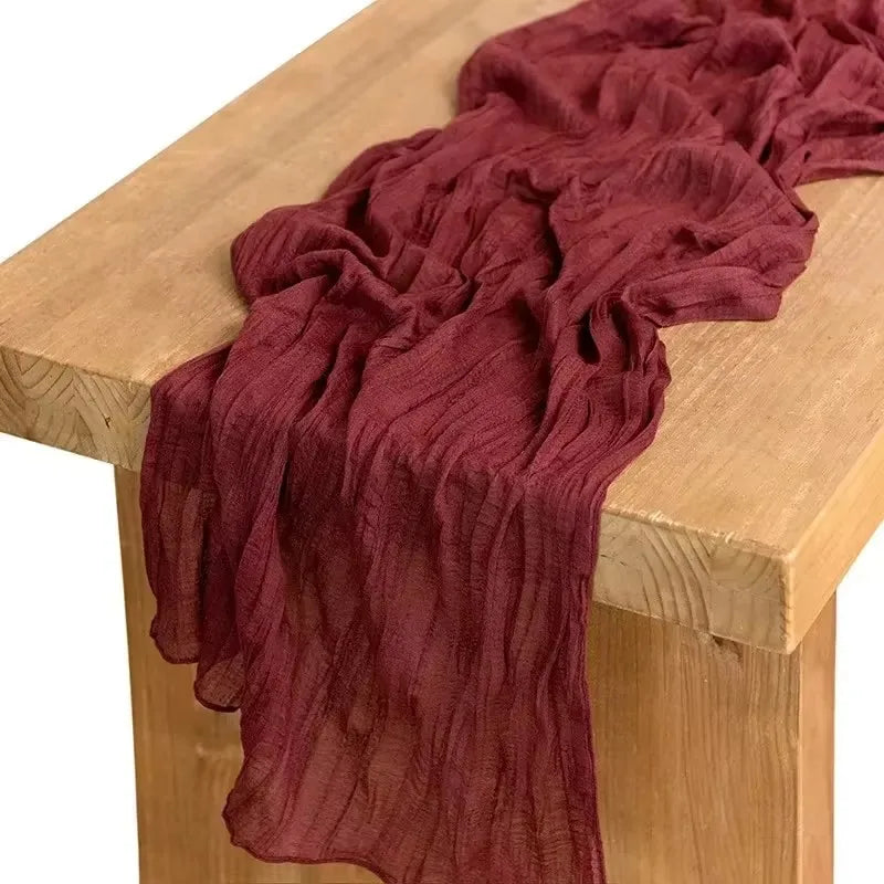 Rustic Gauze Table Runner