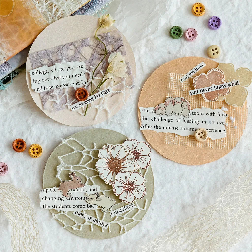 Paper,Mesh and Buttons Set