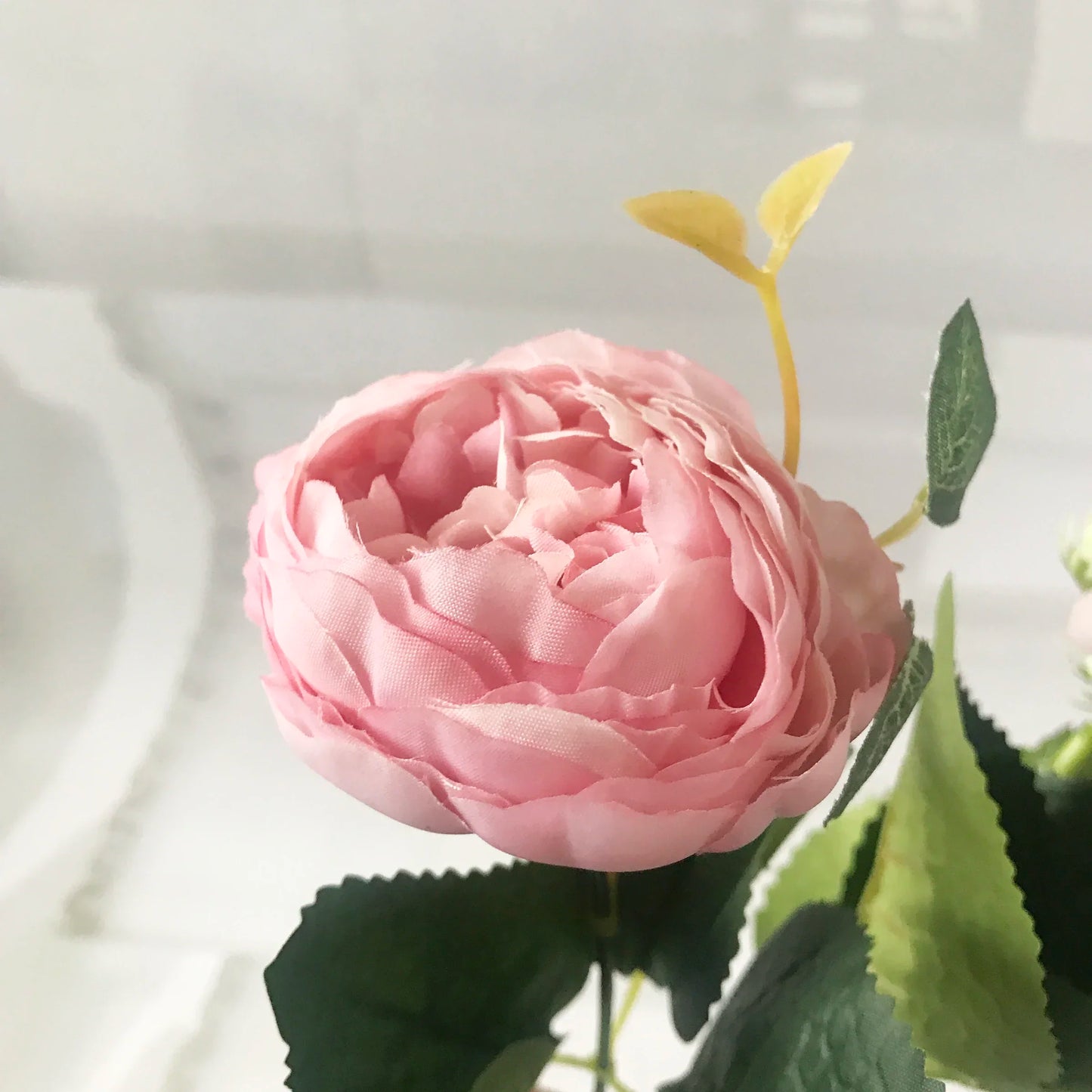 New Rose Pink Silk Peony Bouquet