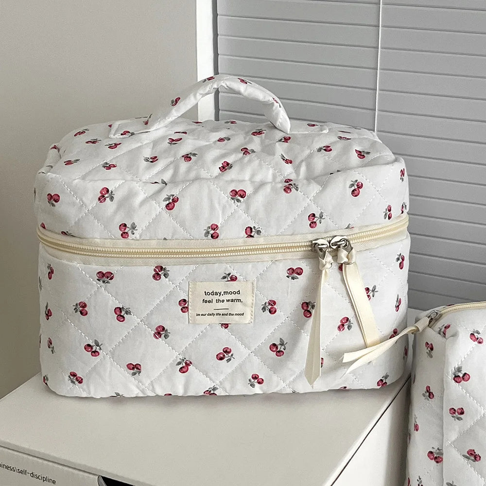 Cherry Tote Makeup Pouch