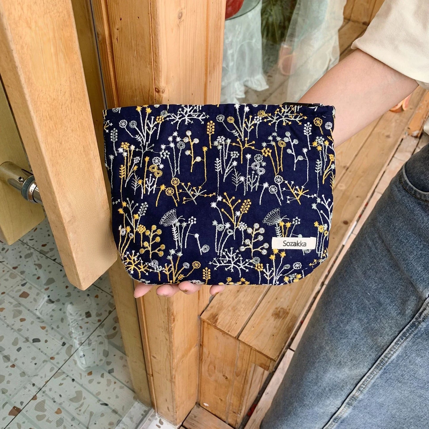 New Flower Printed Makeup Pouch