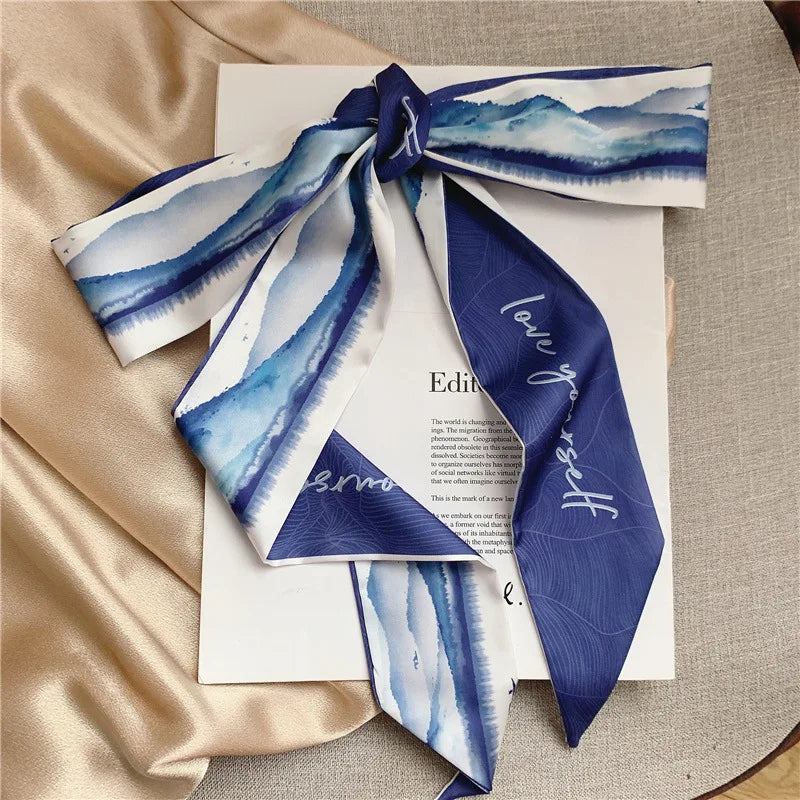 French Bow Tie Satin Scarf