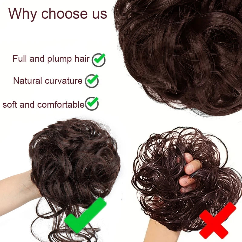Synthetic Messy Hair Bun