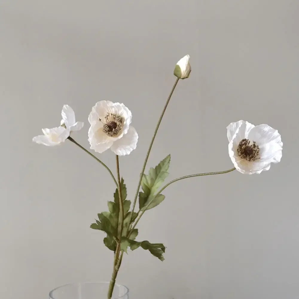 Paperpetals Artificial Silk Poppy Flowers – Long Stem Bouquet
