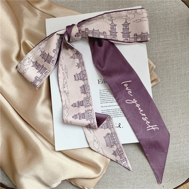 French Bow Tie Satin Scarf