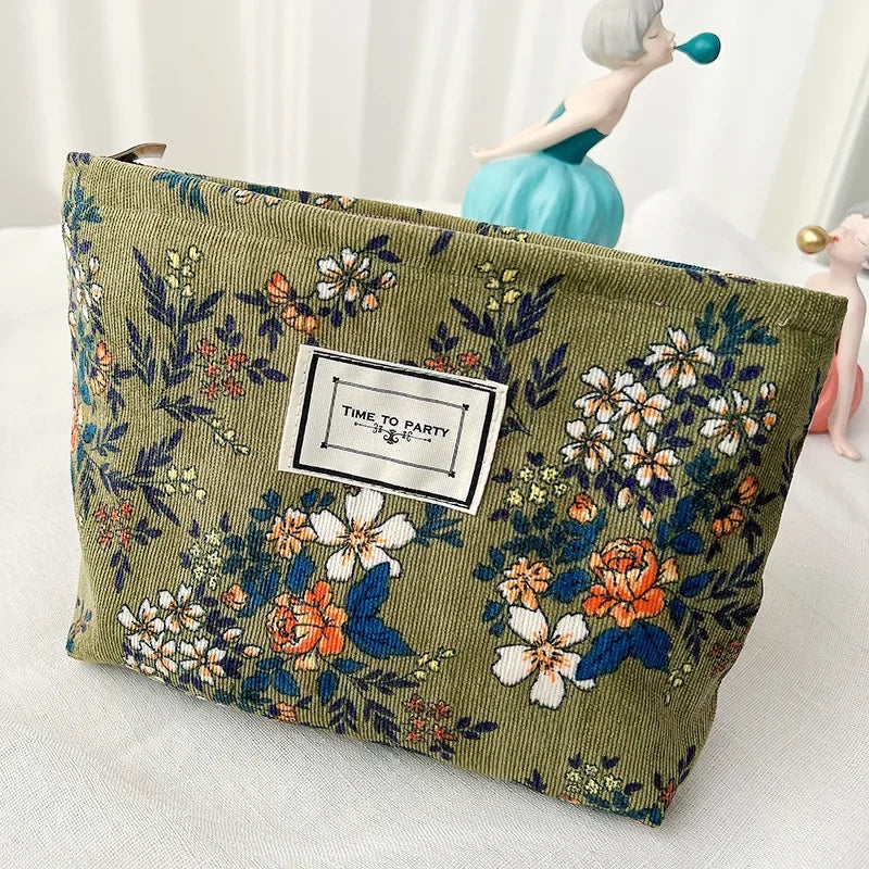 New Flower Printed Makeup Pouch