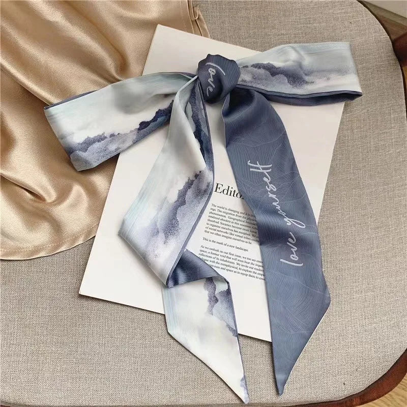 French Bow Tie Satin Scarf