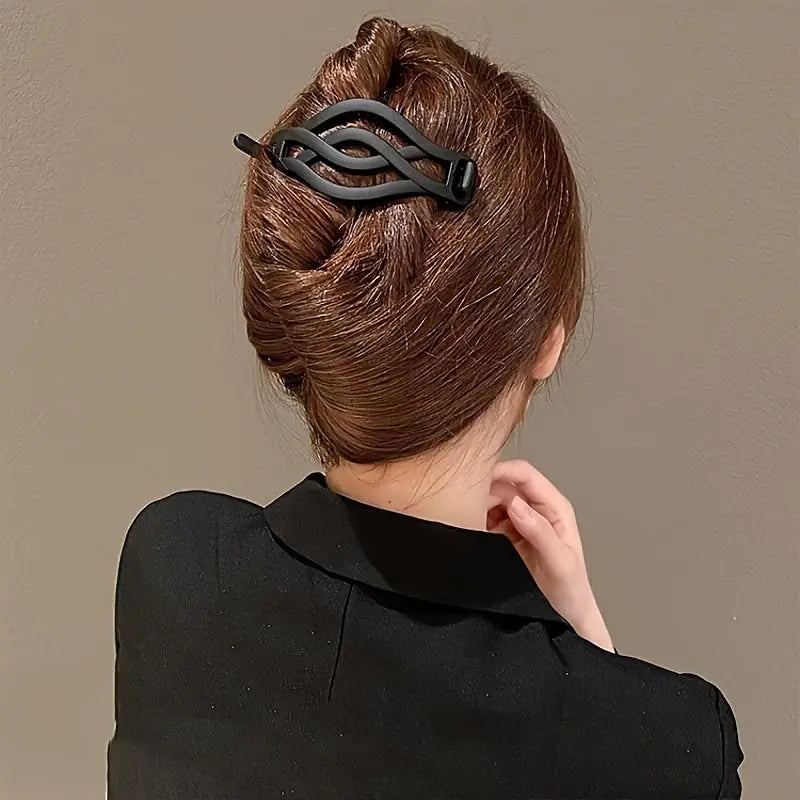 French Flat round Hair Clips