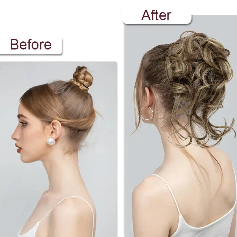 Synthetic Messy Hair Bun