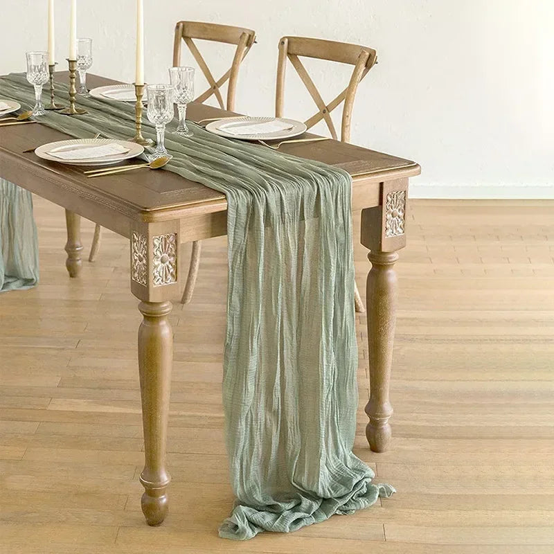Rustic Gauze Table Runner