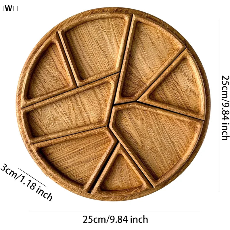 Divided Wood Serving Tray