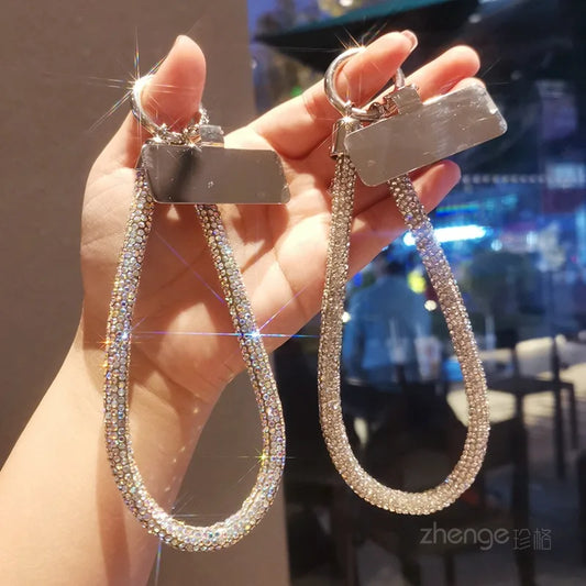 Luxury Full Diamond Phone Lanyard – Light Luxury Wrist Keychain