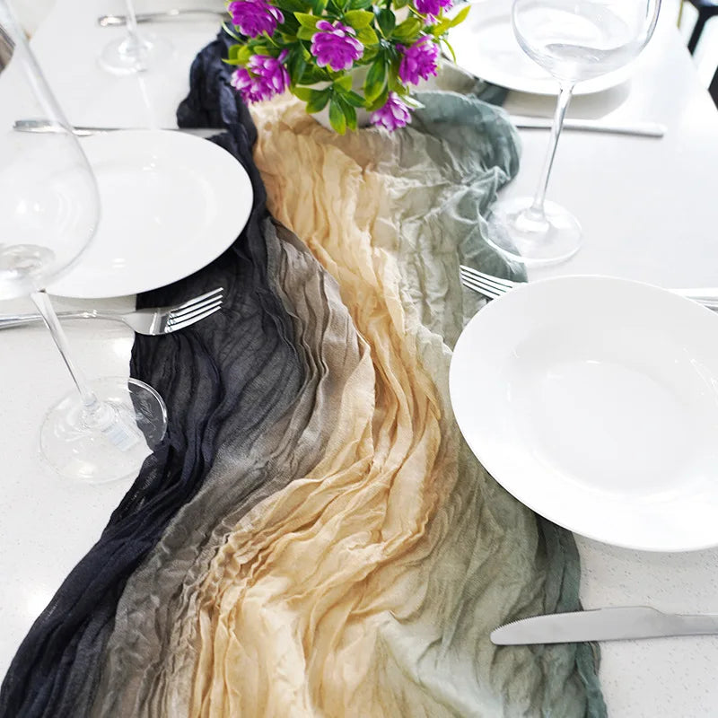 Rustic Gauze Table Runner