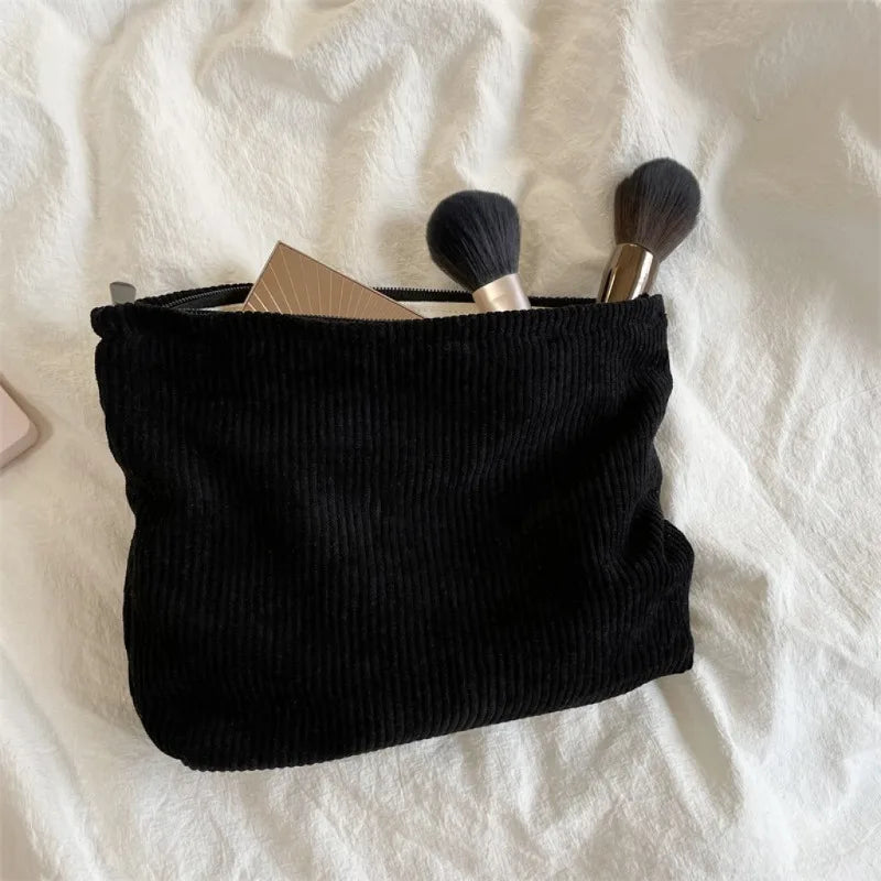 Corduroy Travel Cosmetic Bag
