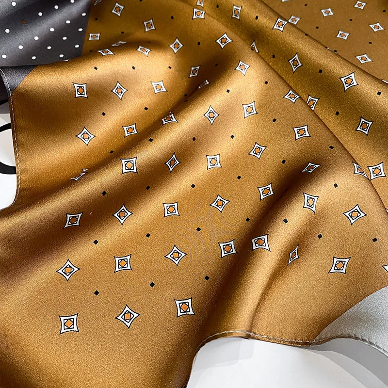 Luxury Retro Silk Square Scarf