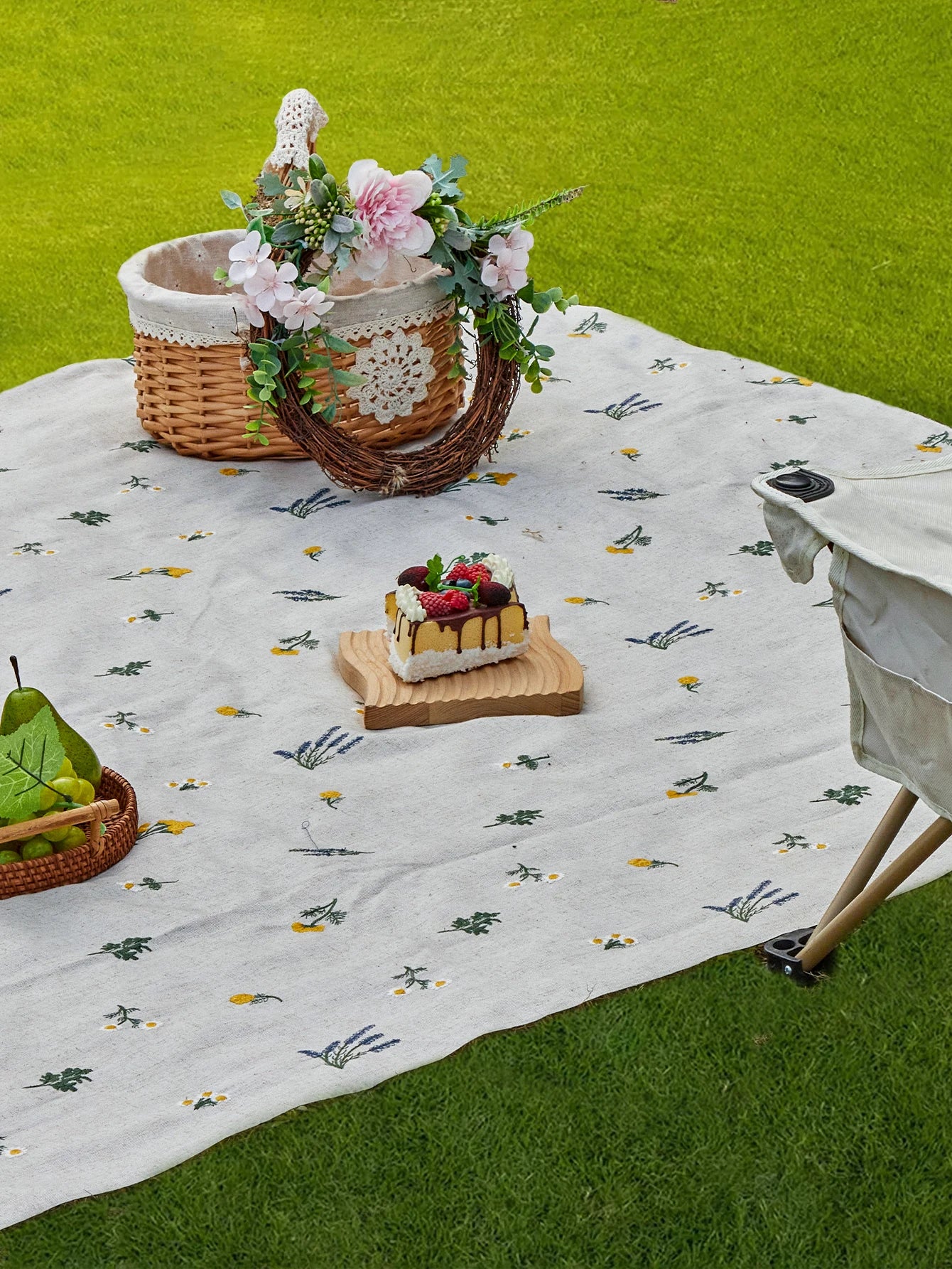Linen Wheat Picnic Blanket