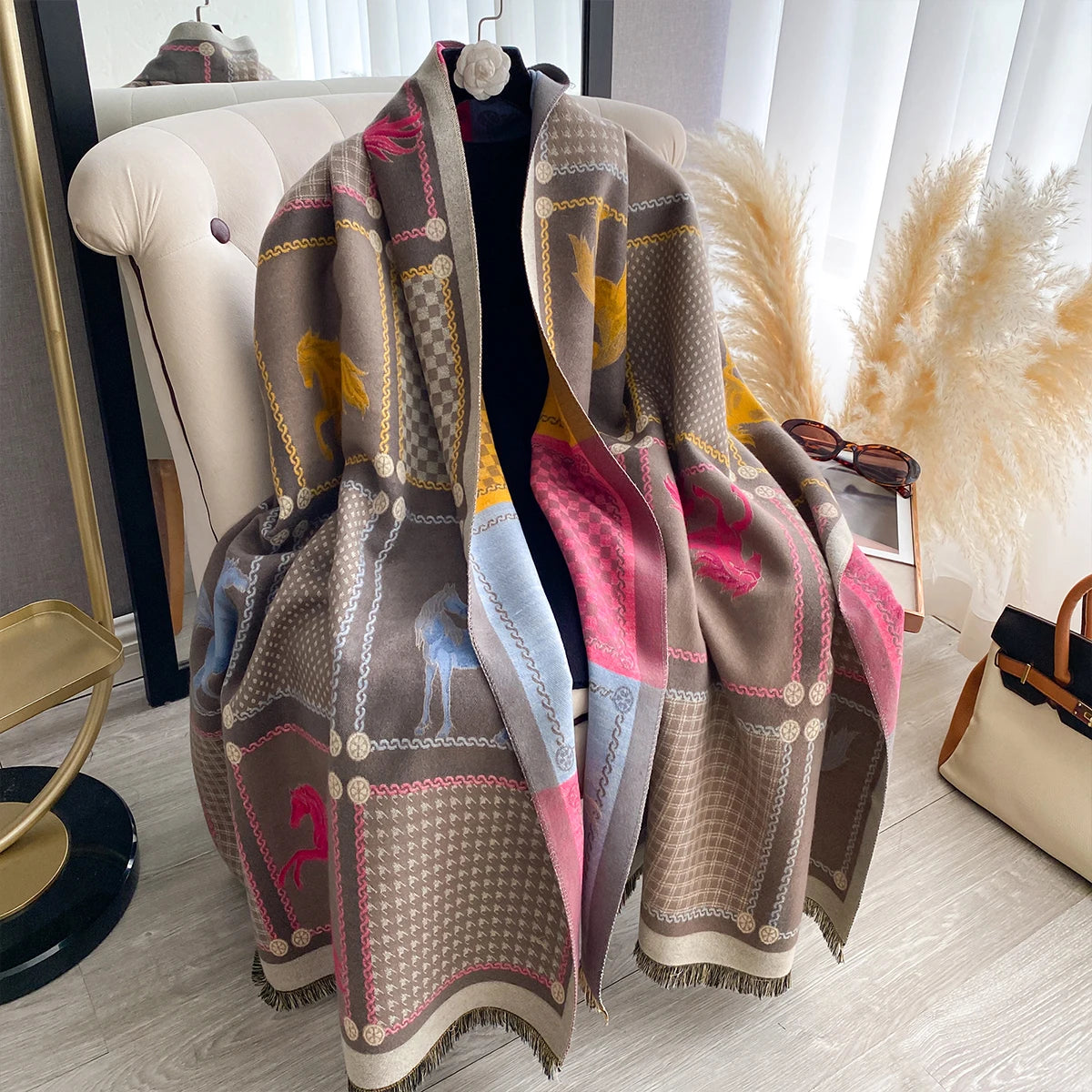 New Luxury Two-Sided Jacquard Scarf