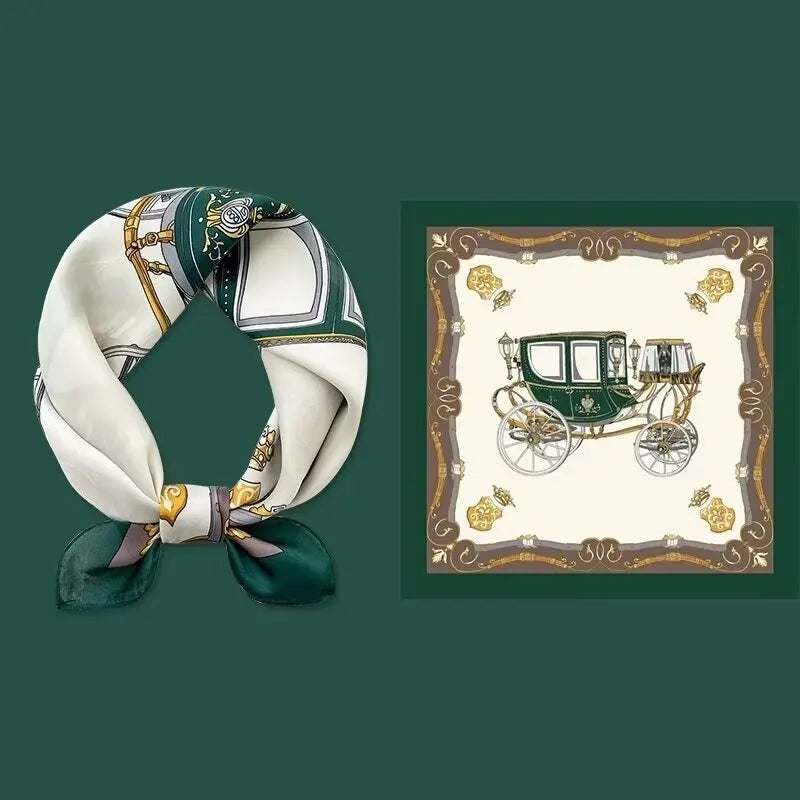Silk Satin Horse Printed Scarf